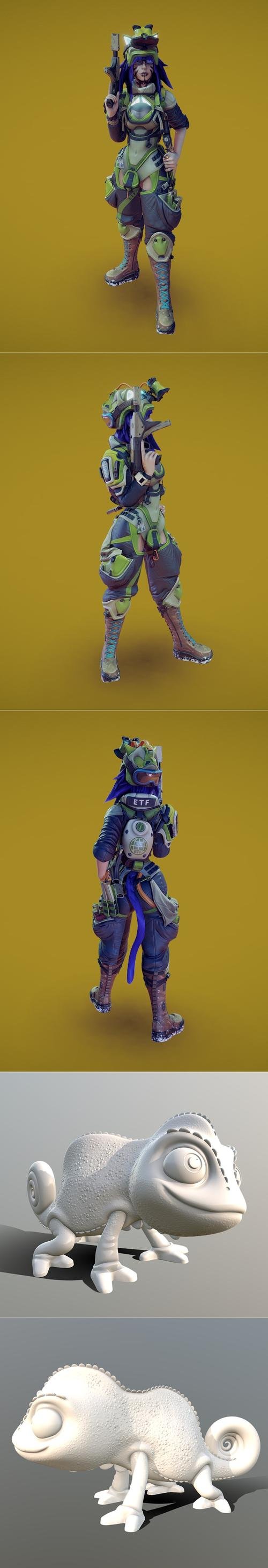 Artwar 3 - Etf Commander and Pascal – 3D Print