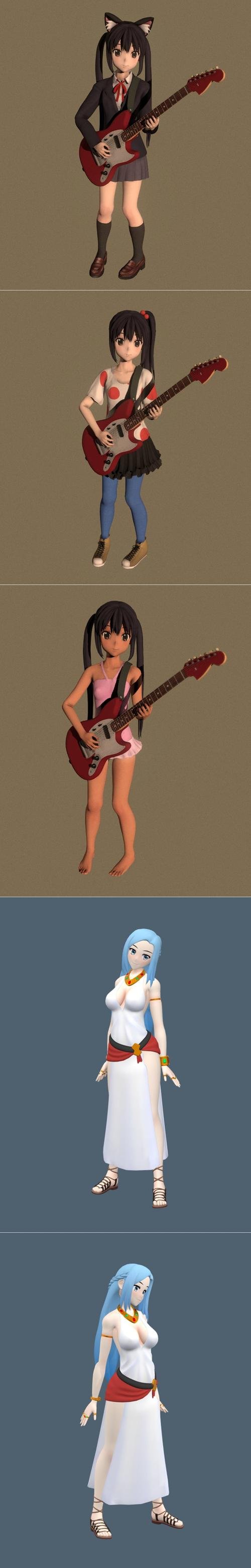 Azusa Nakano 01 and Olivia Servant – 3D Print