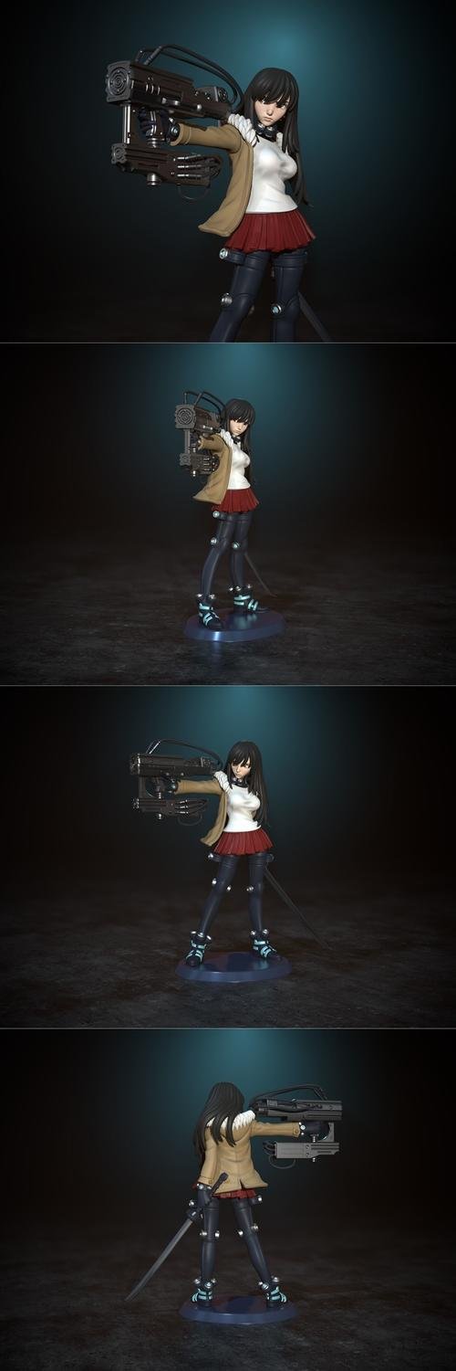 Reika Shimohira School uniform Gantz Mitsu Kage – 3D Print