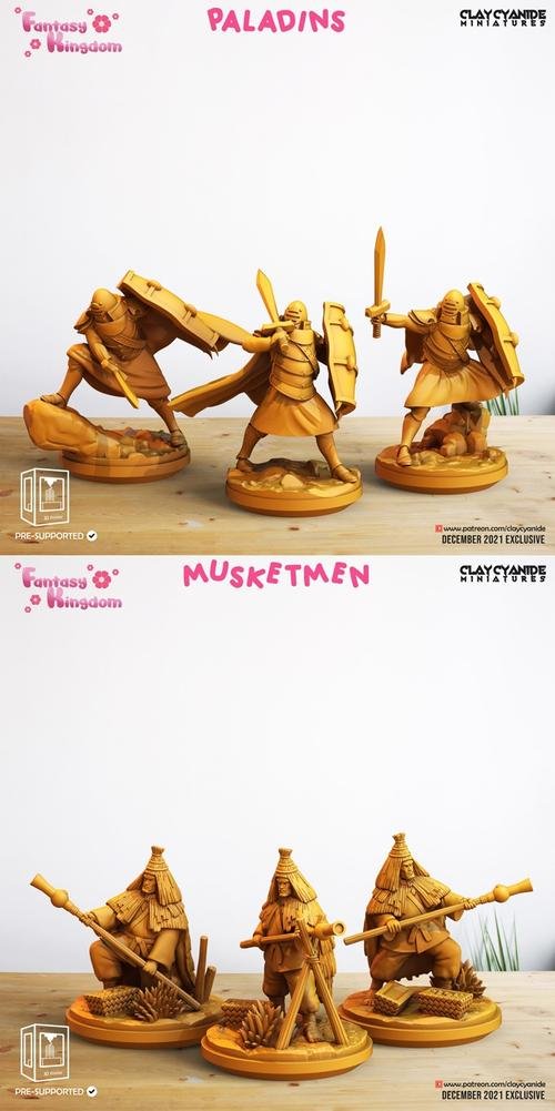 Clay Cyanide Miniatures - Paladins, Musketmen – 3D Print