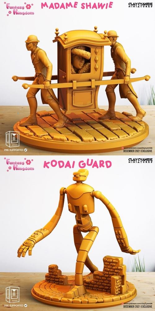 Clay Cyanide Miniatures - Madame Shawie, Kodai Guard – 3D Print