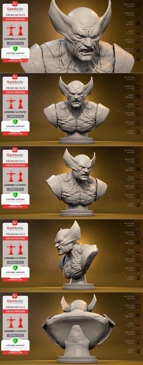 Wolverine Bust – 3D Print
