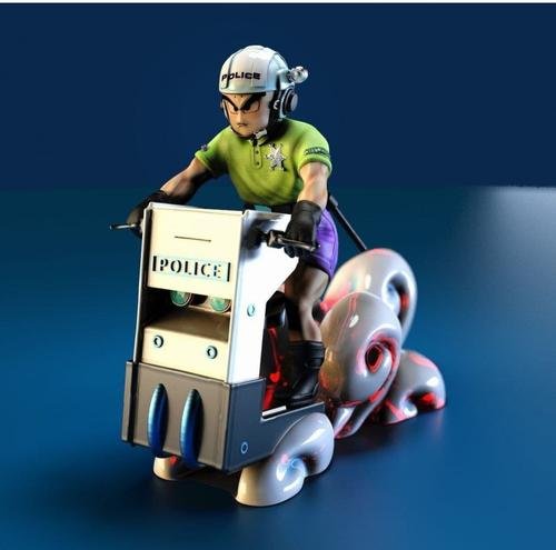 Krillin Police Race Dragon Ball – 3D Print