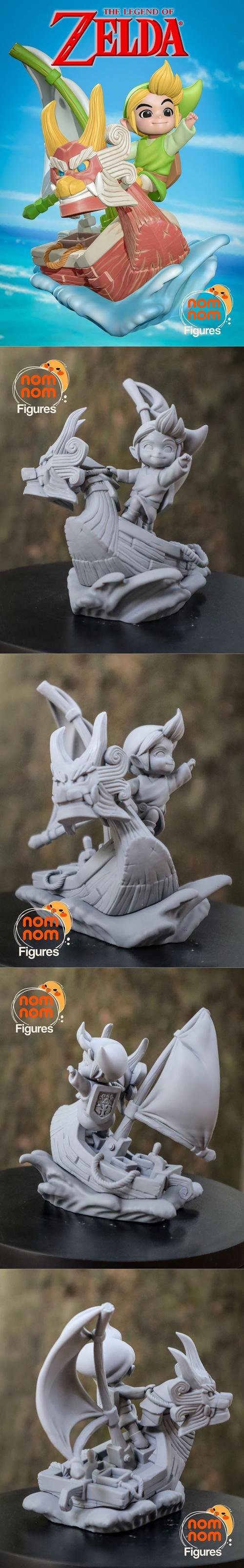 Chibi Wind Waker Link on the King of Red Lions – 3D Print