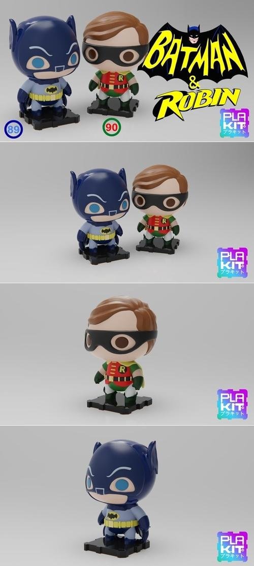 Plakit - Batman - Robin, Anos 60 – 3D Print