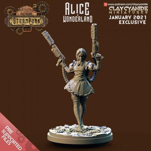 ClayCyanide - Victorian SteamPunk - Alice in Wonderland – 3D Print