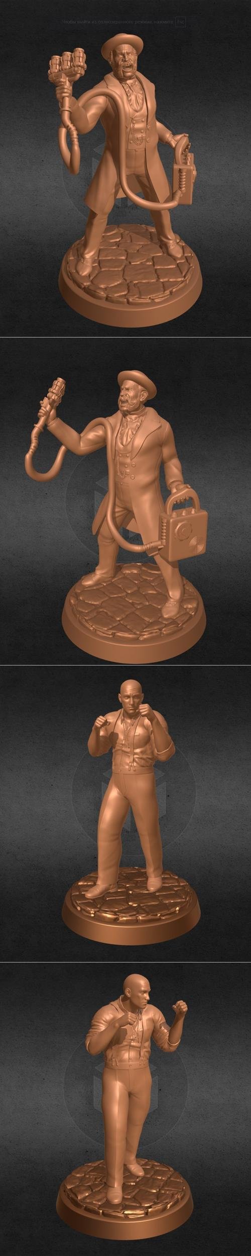 Cientist Call Of Cthulhu and Fighter Call Of Cthulhu – 3D Print