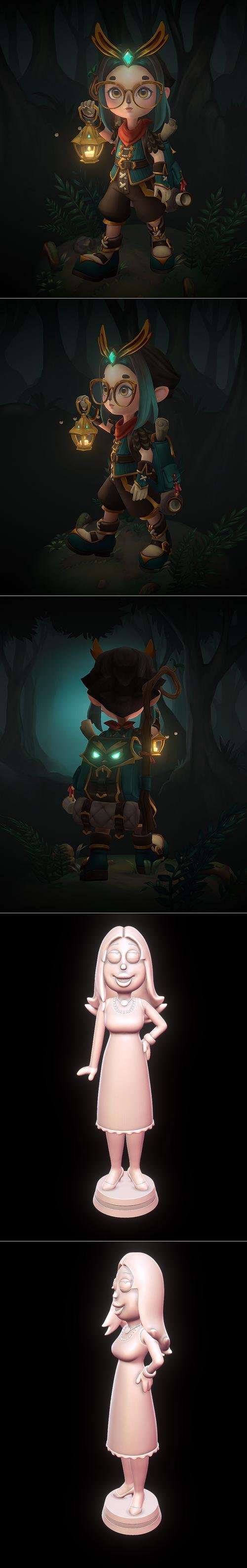 Owl Girl and Francine Smith - American Dad – 3D Print