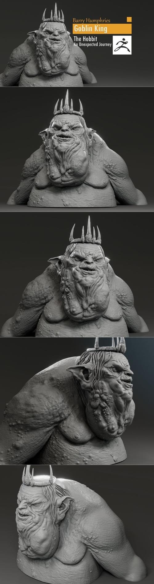 Barry Humphries - Goblin King - The Hobbit An unexpected journey – 3D Print