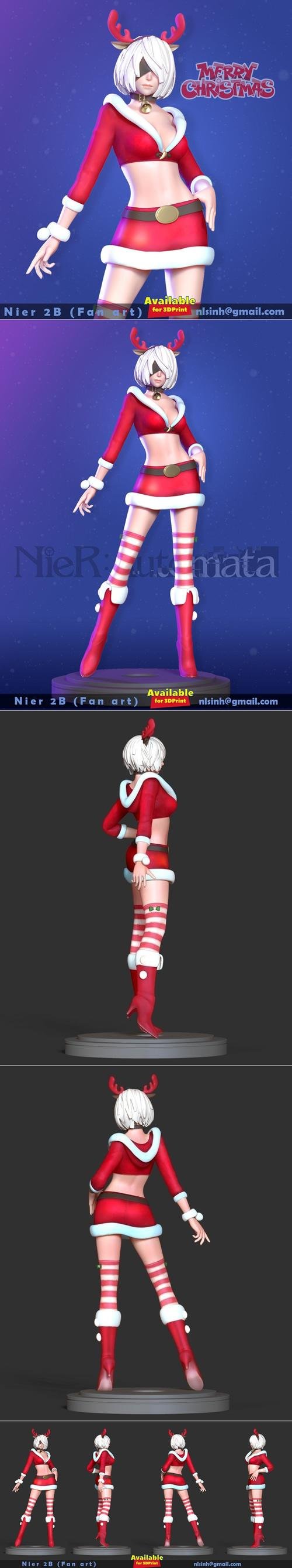 Nier 2B - Merry Xmas – 3D Print