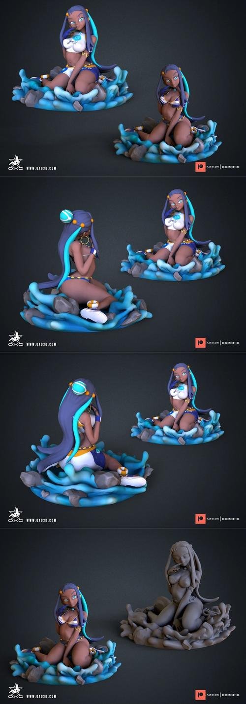 Nessa Pokemon Anime Thick Girl Standard and Bikini - Pose 02 Pop Collectible – 3D Print