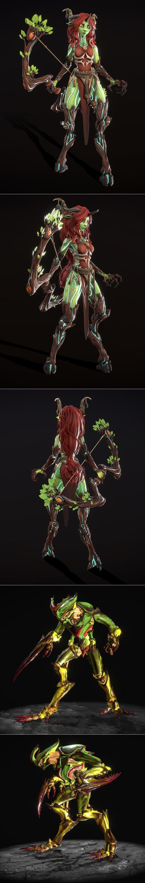 Mielikki The Forest Spirit and Coleoptera Pugnator – 3D Print
