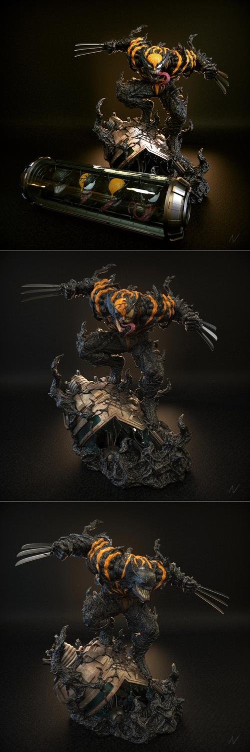 Venomized wolverine – 3D Print
