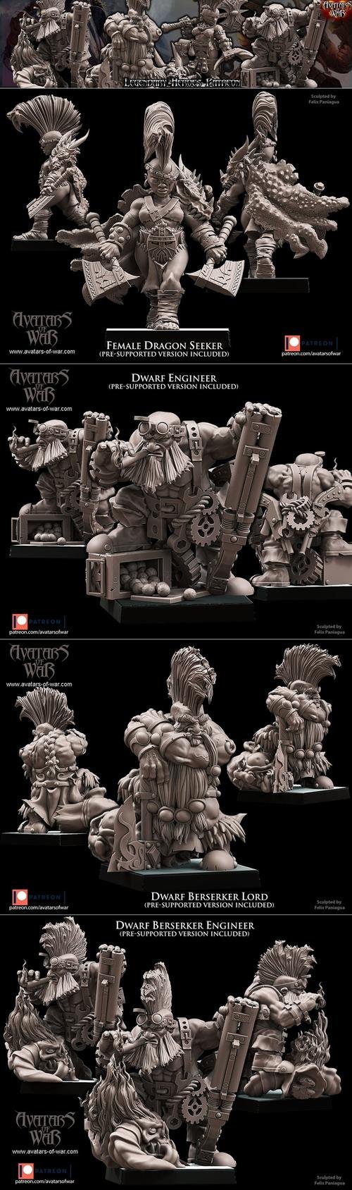 Avatars of War - Legendary Heroes – 3D Print
