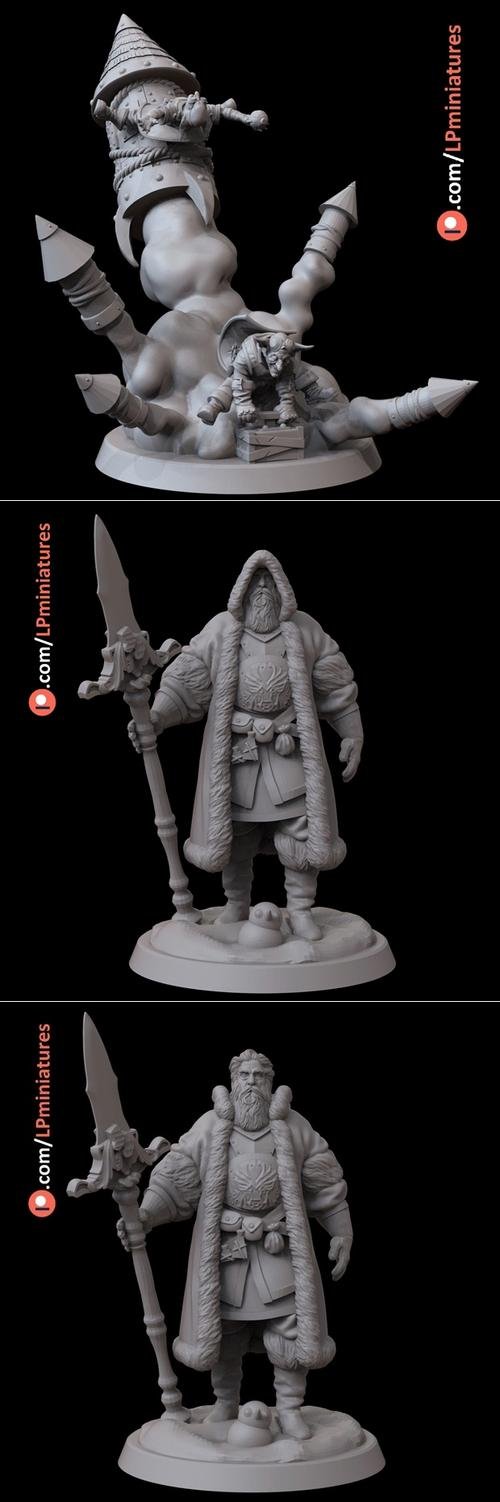 Goblin Miniature Statue and Half Giant Santa – 3D Print