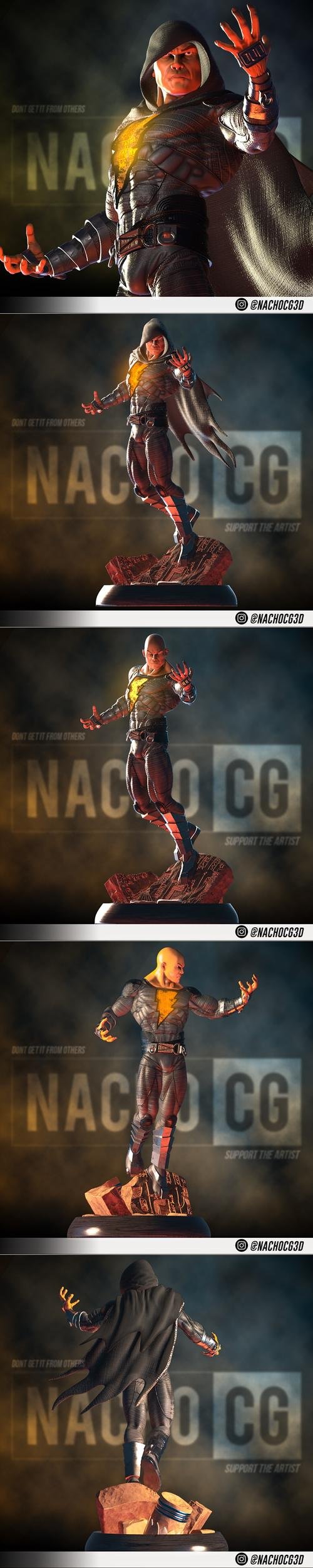 Fan Art Black Adam Statue – 3D Print
