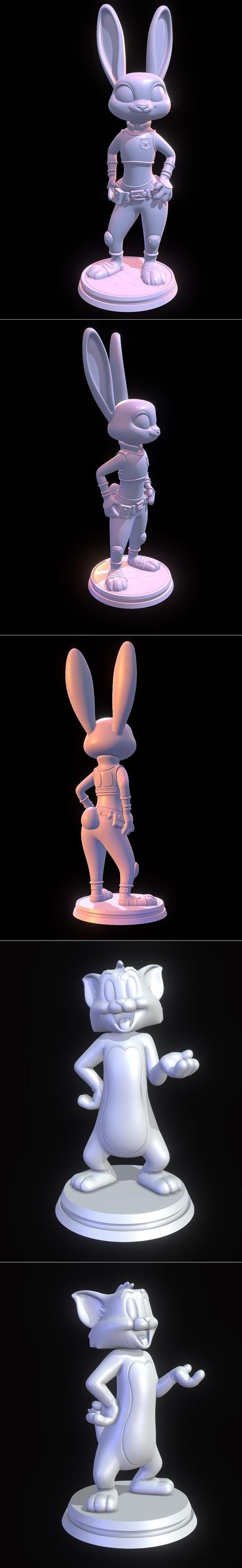 Judy Hopps - Zootopia and Tom - Tom and Jerry – 3D Print