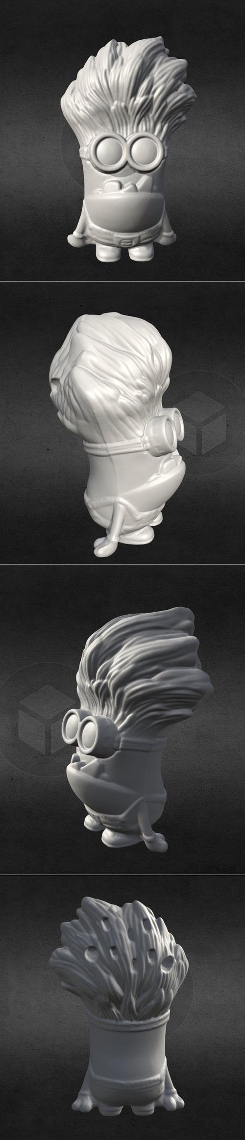 Scanned Purple Haired Minion – 3D Print