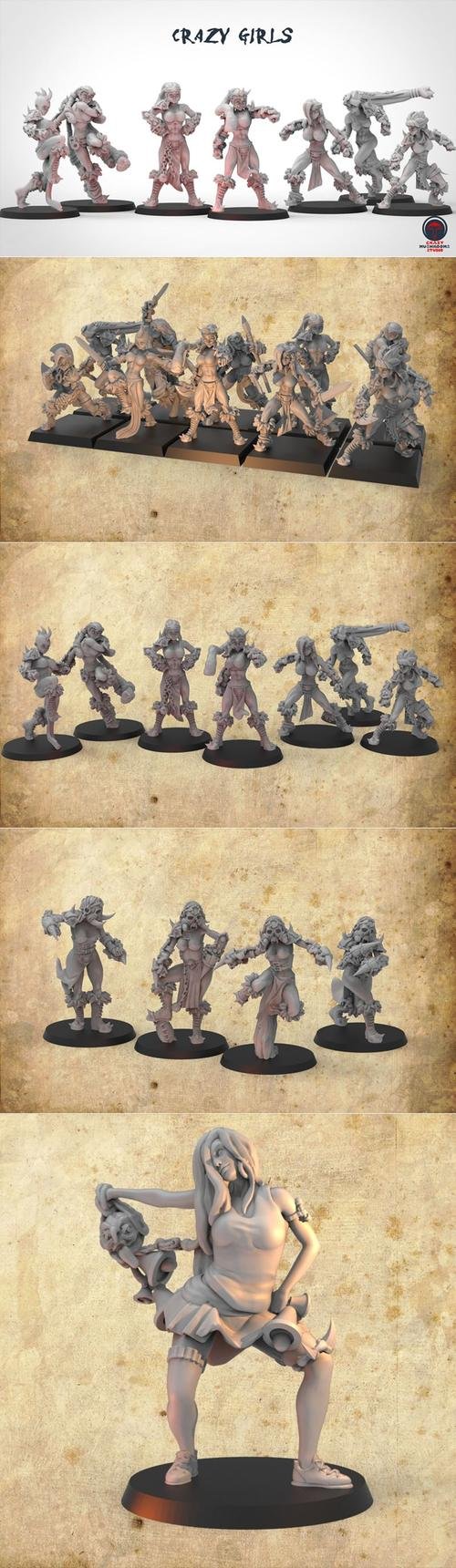 Crazy Mushrooms Studio - Crazy Girls – 3D Print