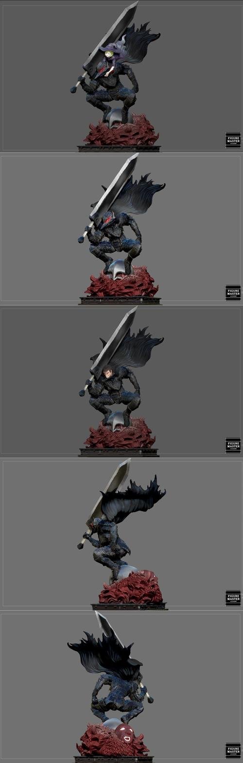 Berserk Guts Scierke Fantasy Anime Sword Character – 3D Print