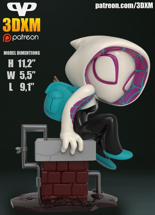 Chibi Spider-Gwen – 3D Print