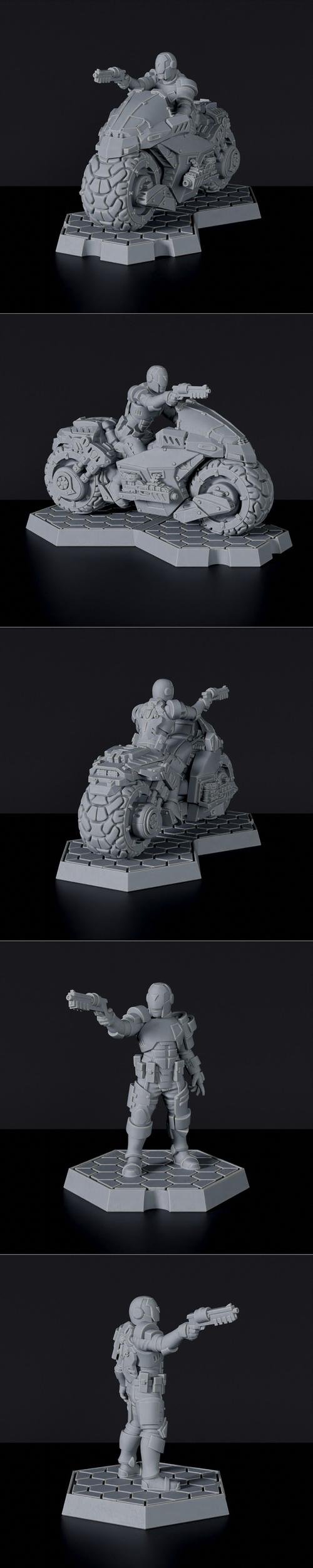 Prosecutor Harsh On Bike and On Foot – 3D Print
