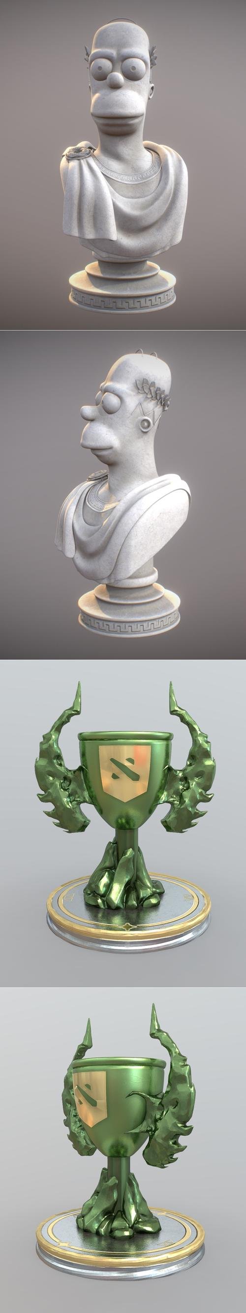 Emperor Homer and Dota 2 - Battle Cup – 3D Print