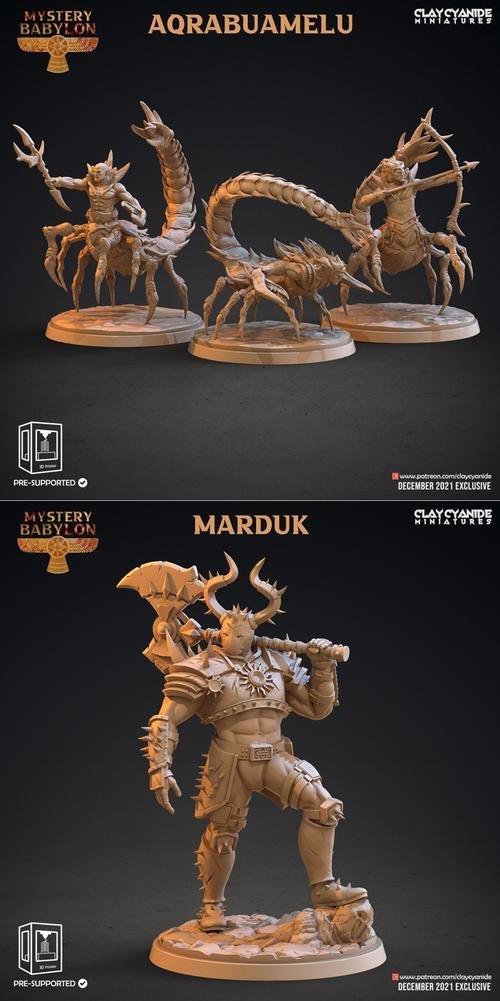Clay Cyanide Miniatures - Aqrabuamelu, Marduk – 3D Print