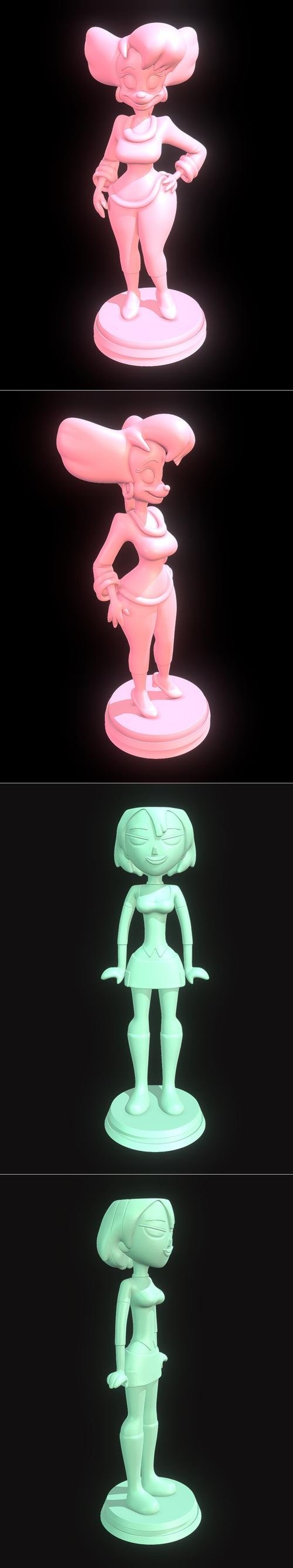 Peg Pete - Goof Troop and Gwen - Total Drama – 3D Print