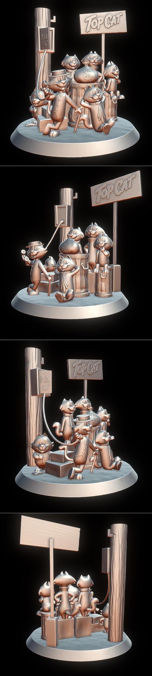 Top Cat Diorama – 3D Print