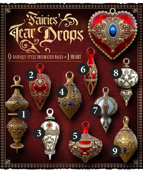 Raging Heroes Xmas - Fairies Tear Drops – 3D Print