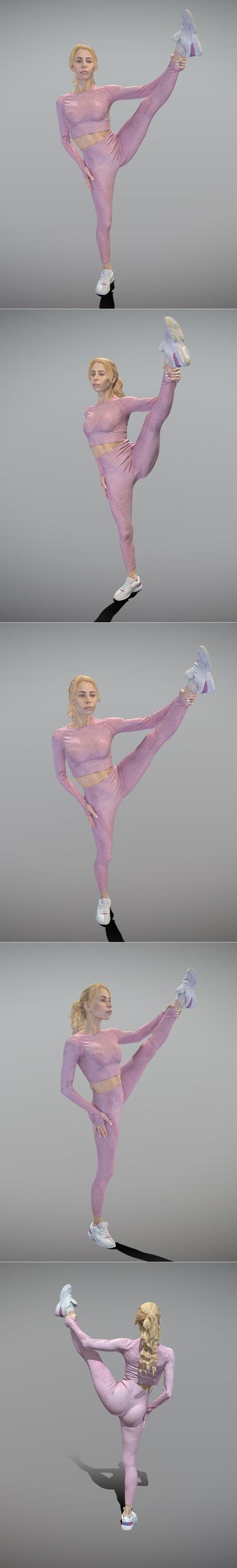 Beautiful woman stretching leg 300 – 3D Print