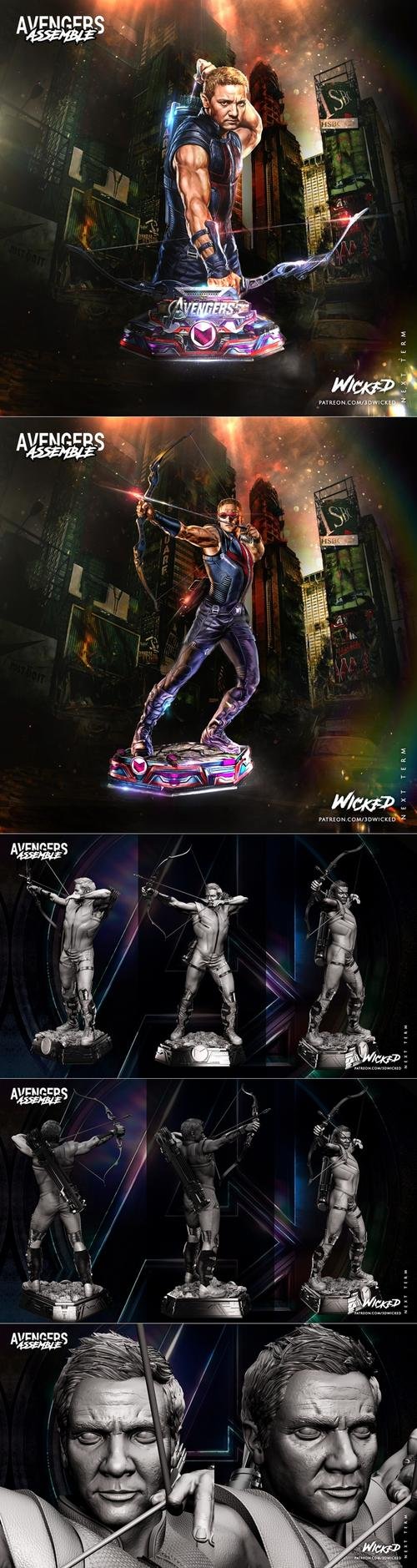 Wicked - Hawkeye and Bust – 3D Print