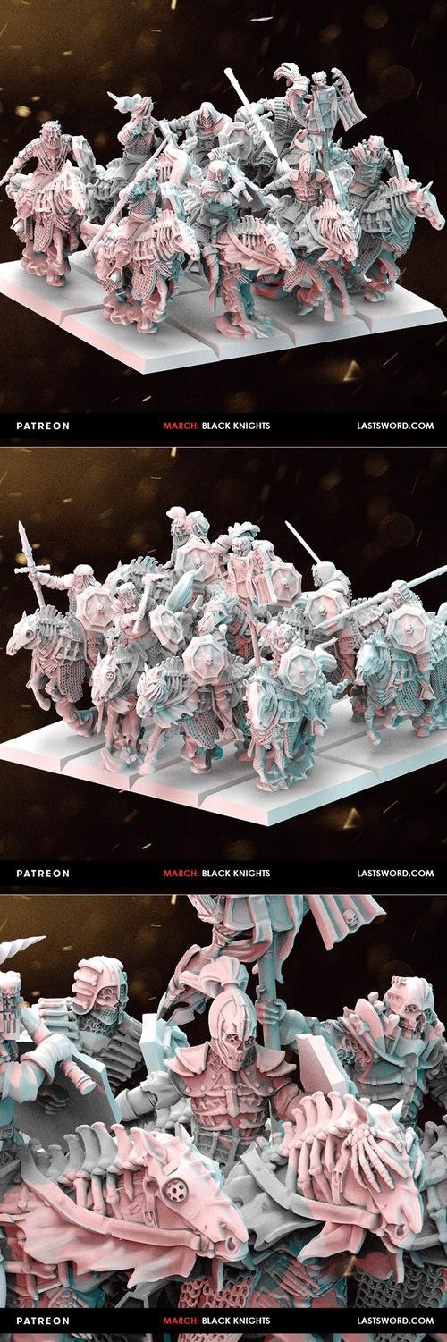 Last Sword Miniatures - Black Knights – 3D Print