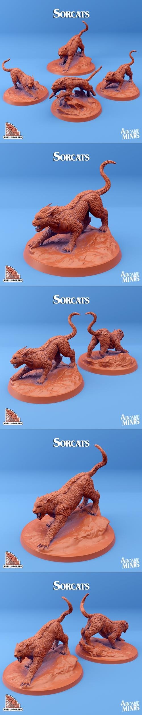Arcane Minis - Sorcats – 3D Print