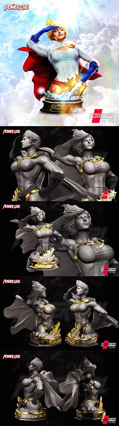 B3DSERK - Power Girl Bust – 3D Print