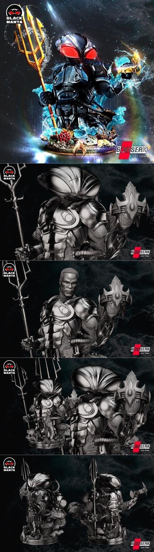 B3DSERK - Black Manta Bust – 3D Print