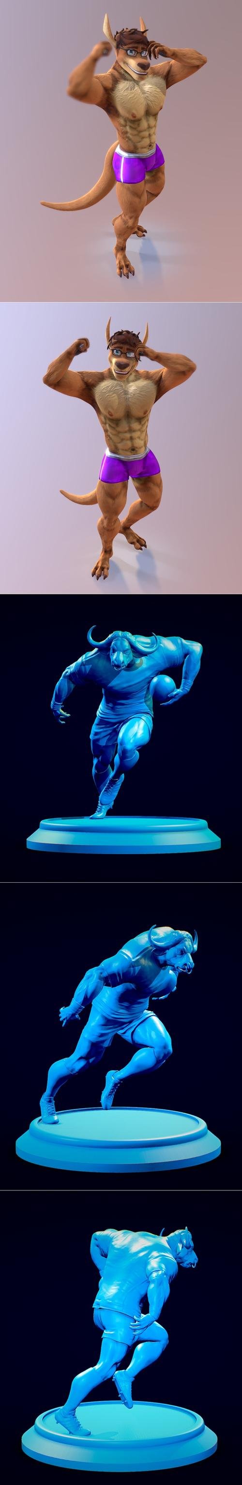 Dan Trunks and Blue Bull Miniature – 3D Print