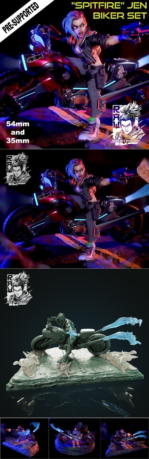Ronin Arts Workshop - Spitfire Jen Biker – 3D Print