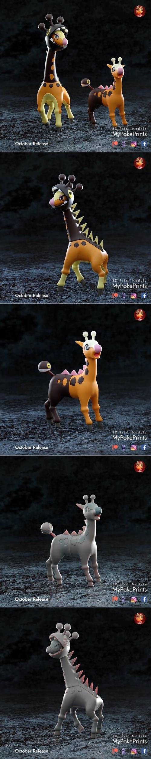 Girafarig and farigiraf – 3D Print