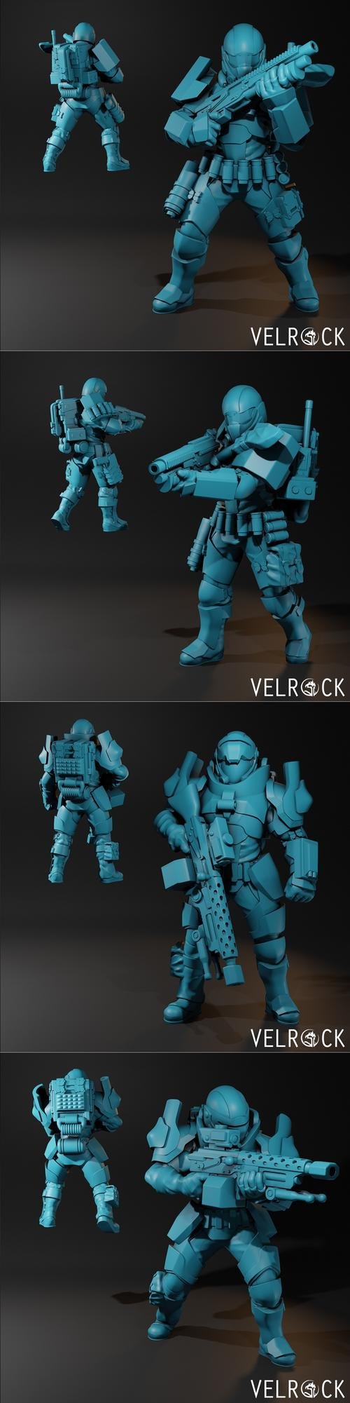 Velrock Art - Tempest Guardsman Heavy and CQC – 3D Print
