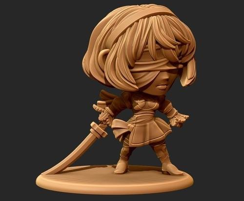 YorHa No 2 Type B Chibi figurine – 3D Print