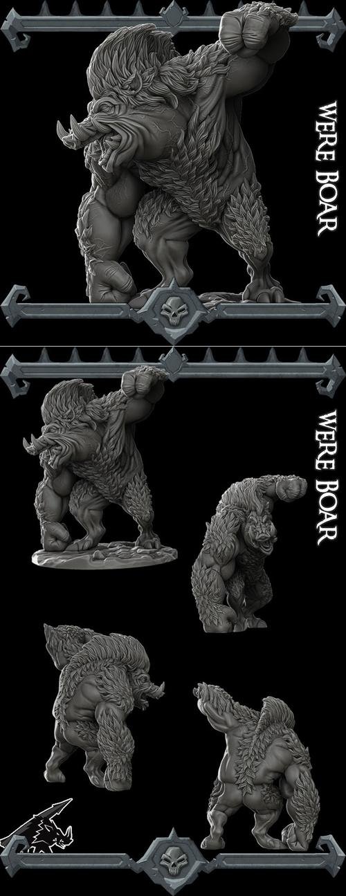 Rocket Pig Games - Were Boar – 3D Print