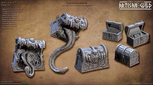 Artisan Guild - Treasures Chests and Mimics – 3D Print