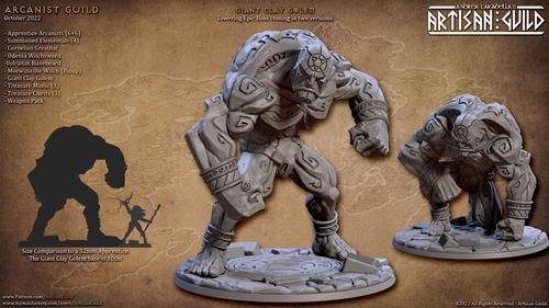 Artisan Guild - Giant Clay Golem – 3D Print