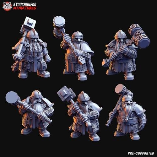 Dwarf Hammermen – 3D Print