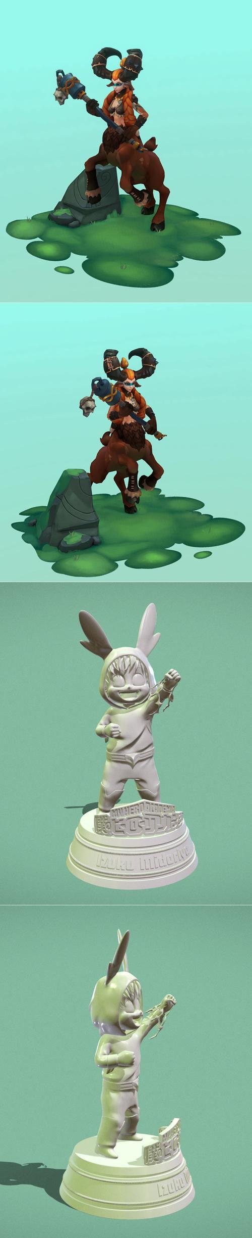 Centaur Viking (Baldi Konijn) and Izuku Midoriya - Boku no Hero Academia – 3D Print