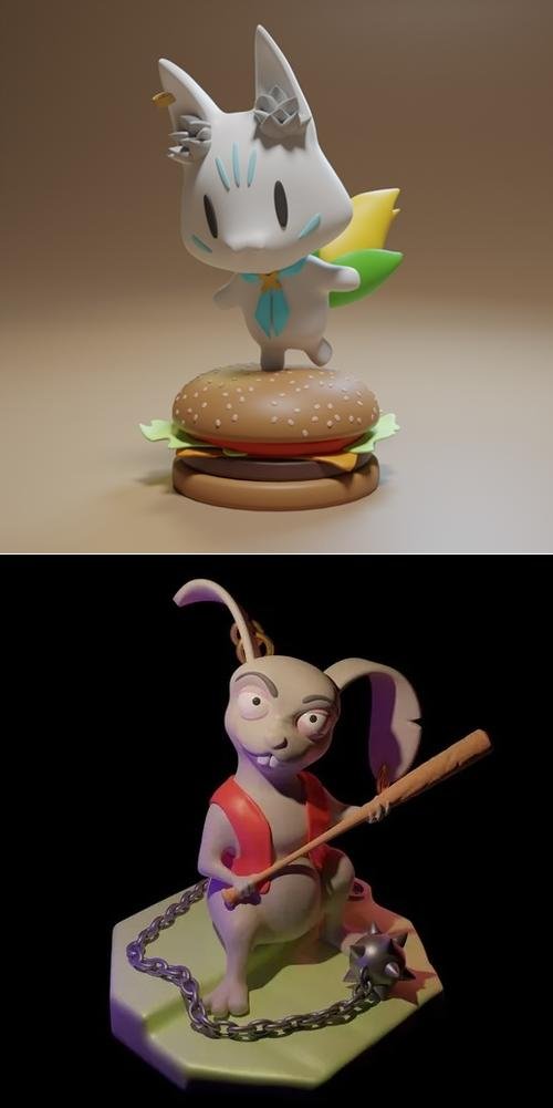 Fubuki Japanese Mascot and Apocalypse Rabit – 3D Print