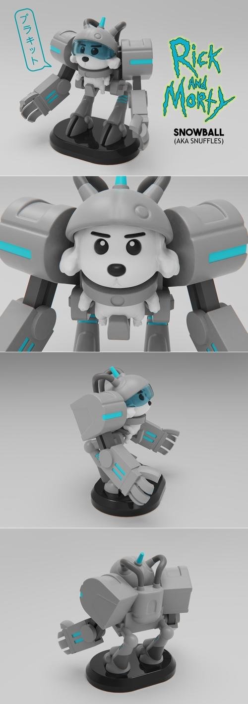 Funkos - Rick And Morty - Snowball (Aka Snuffles) – 3D Print