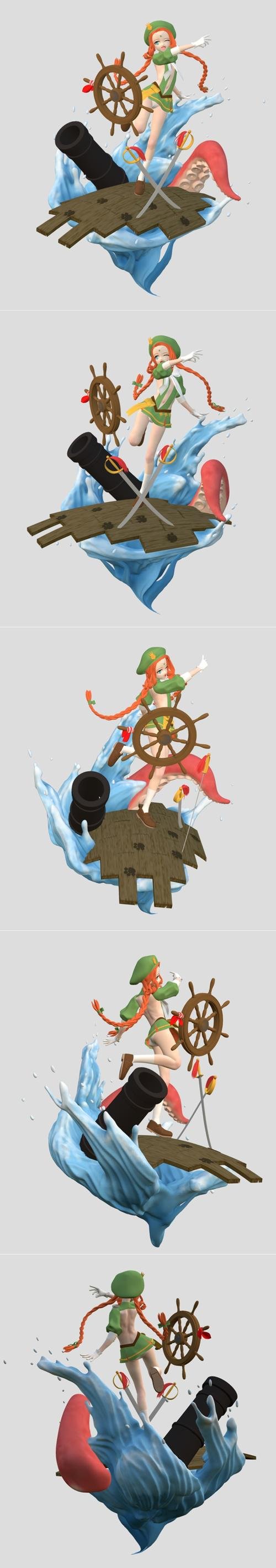 Pirate Girl Grace – 3D Print